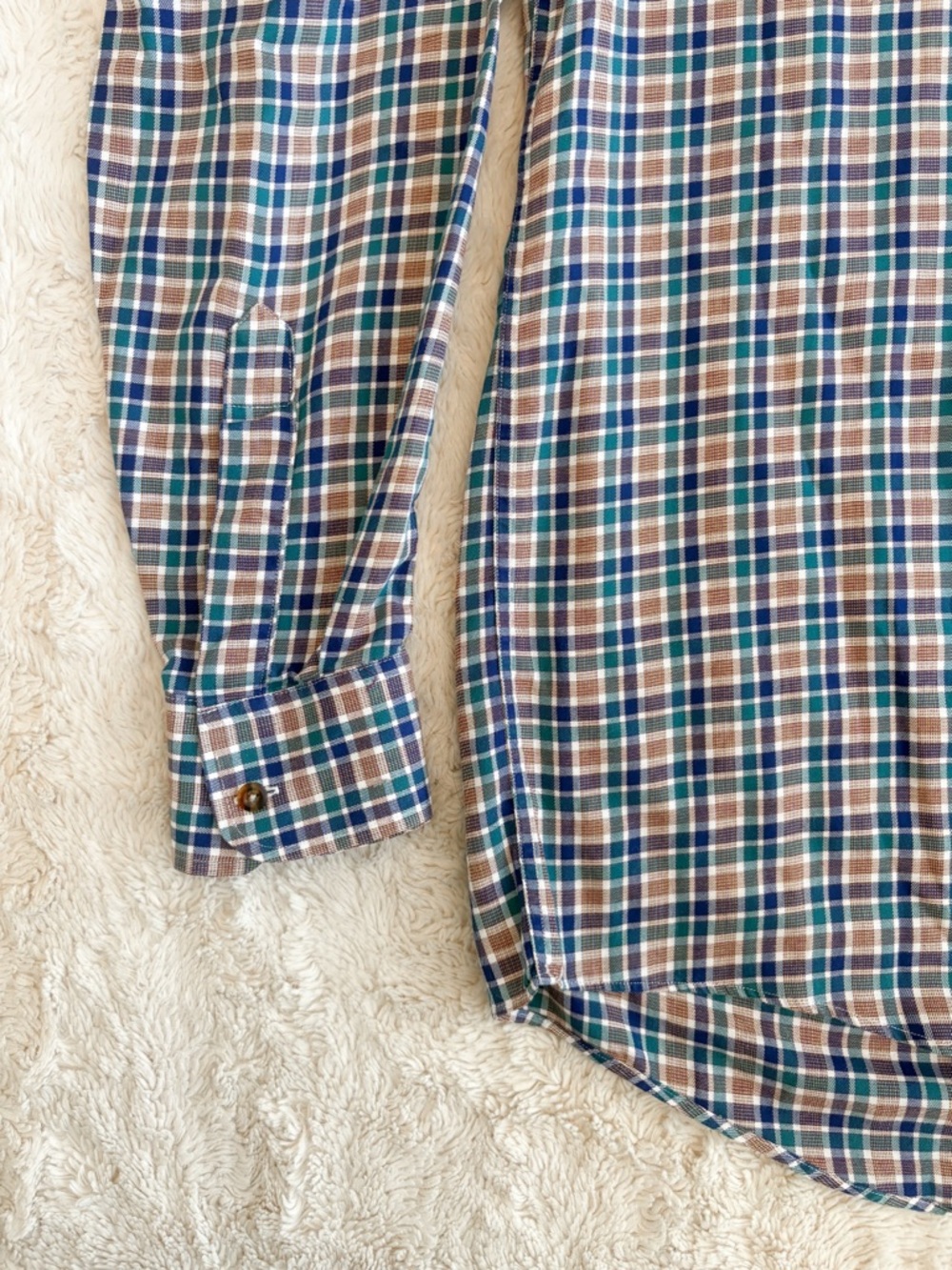 Vintage Burberrys Plaid Button Down Shirt Men’s Medium Preppy - Picture 3 of 4